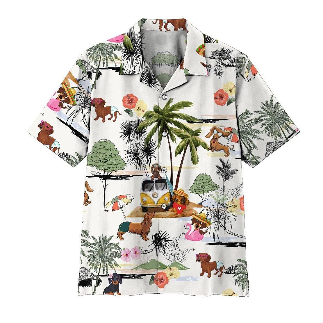 Dachshund Aloha Hawaii Shirt Colorful Short Sleeve Summer Beach Casual For Men And Women Ha21235