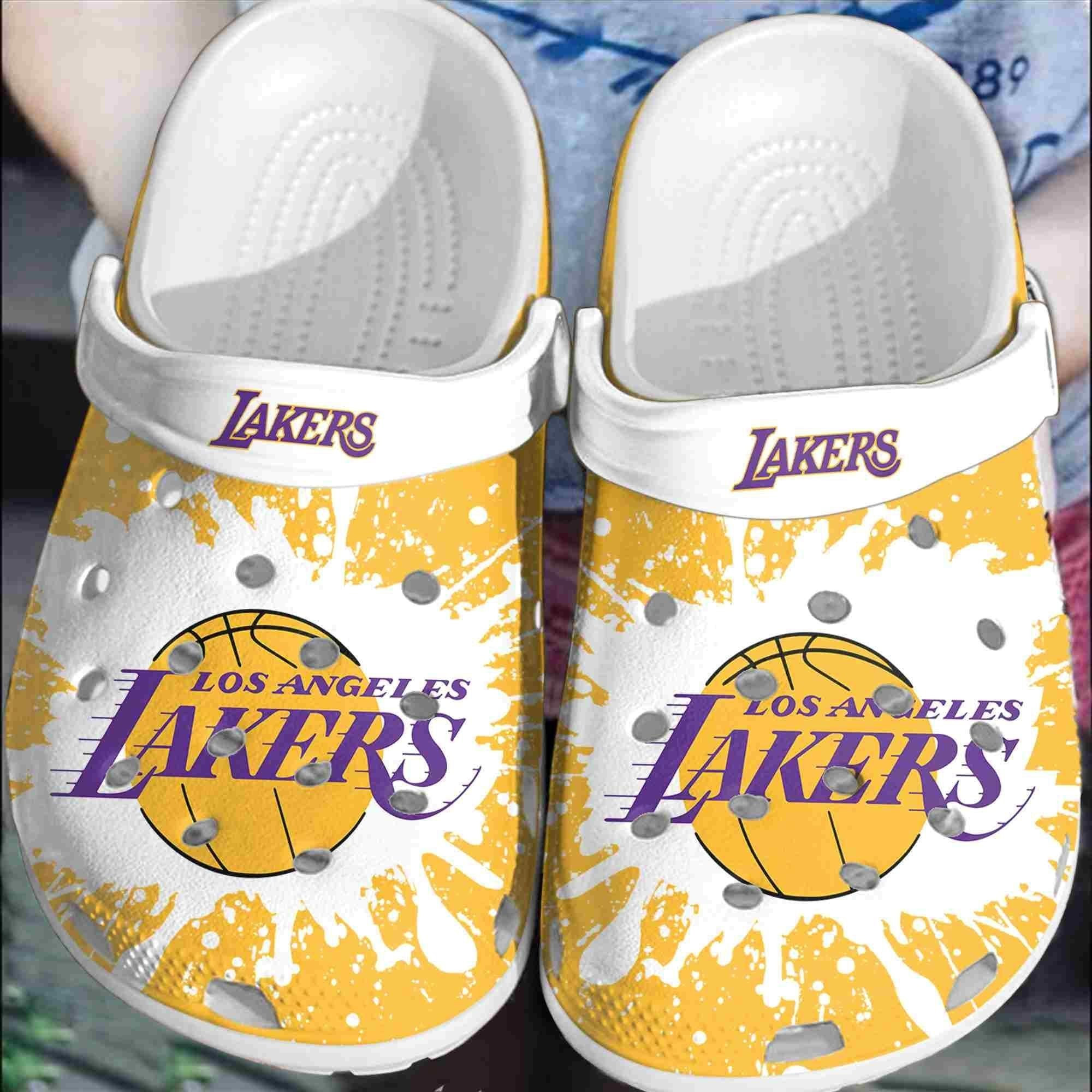 Los Angeles Lakers Basketball Club Clogs Crocband Comfortable Crocss Shoes For Men Women