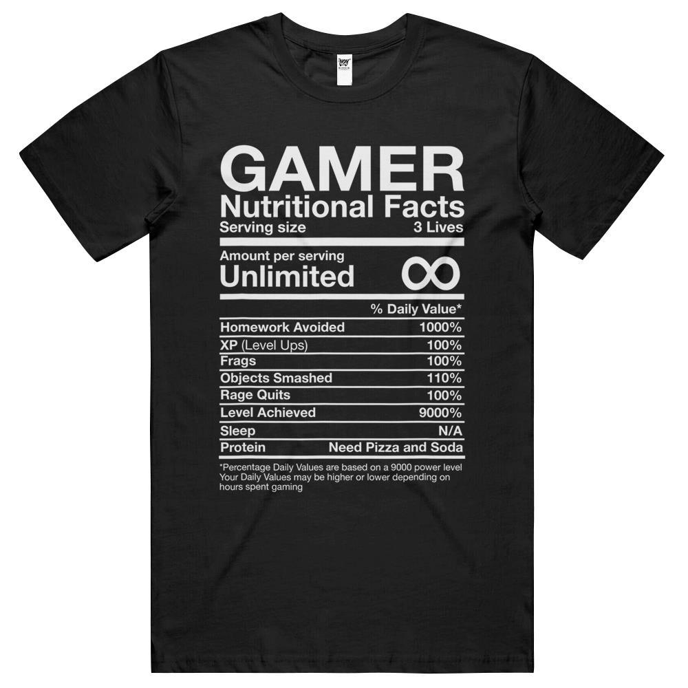 Nutritional Facts Shirt, Gamer Nutrition Facts Shirt, Gamer Nutrition Funny Thanksgiving Shirt T Shirts