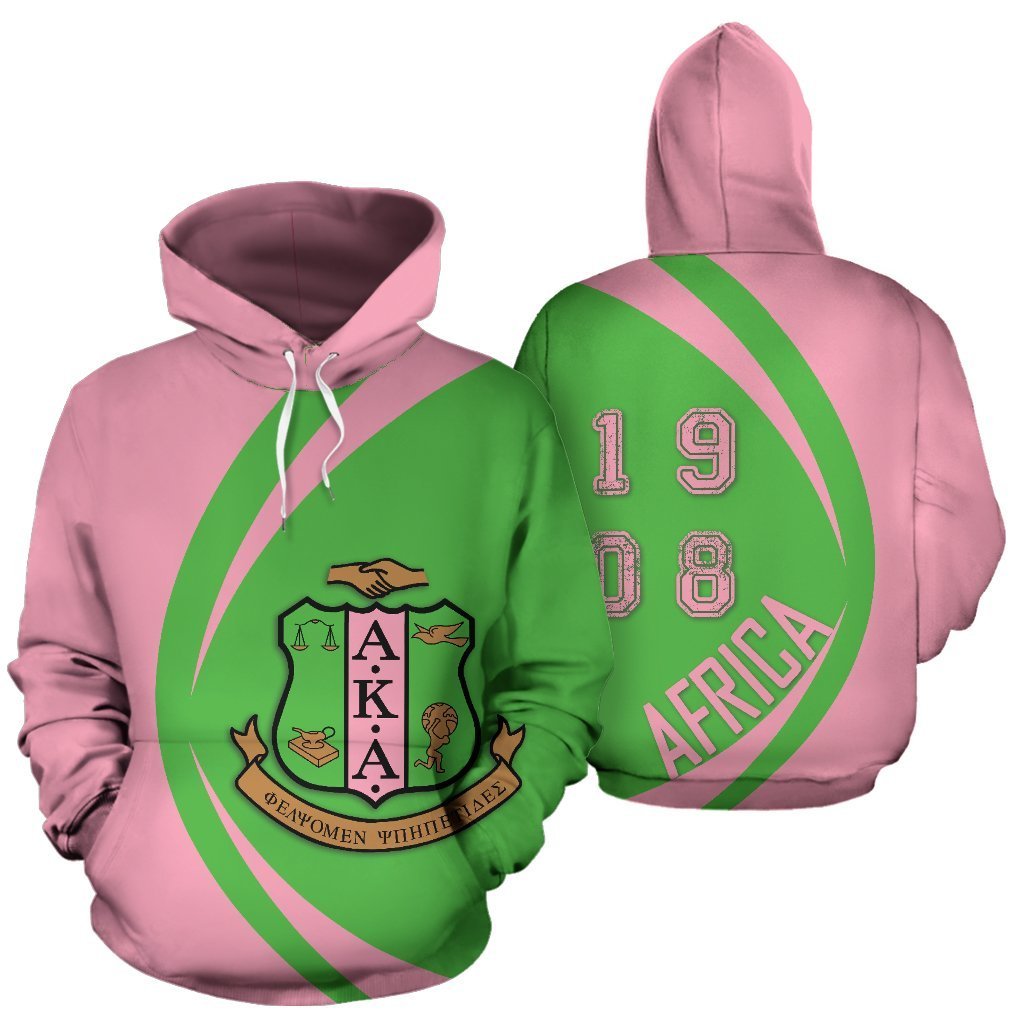 Greek Life Hoodie – Alpha Kappa Alpha Big Logo Pullover – Circle Style