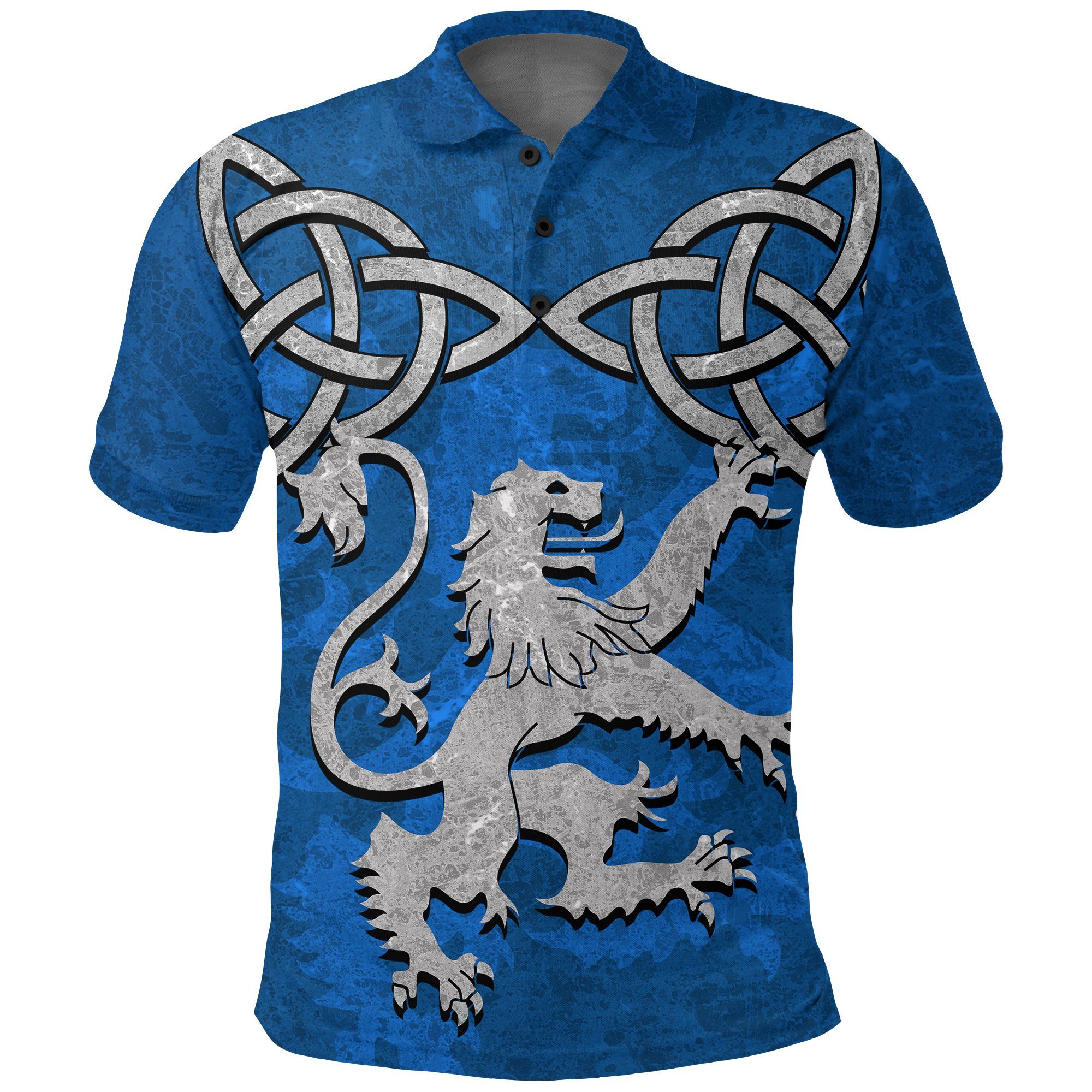 Scottish Lion Celtic Knot Polo Shirt K4