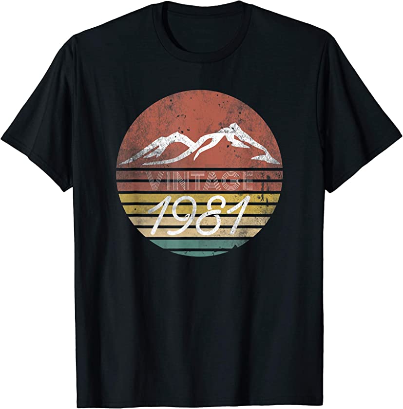 40th Birthday Vintage Mountain 1981 Hiking T-Shirt