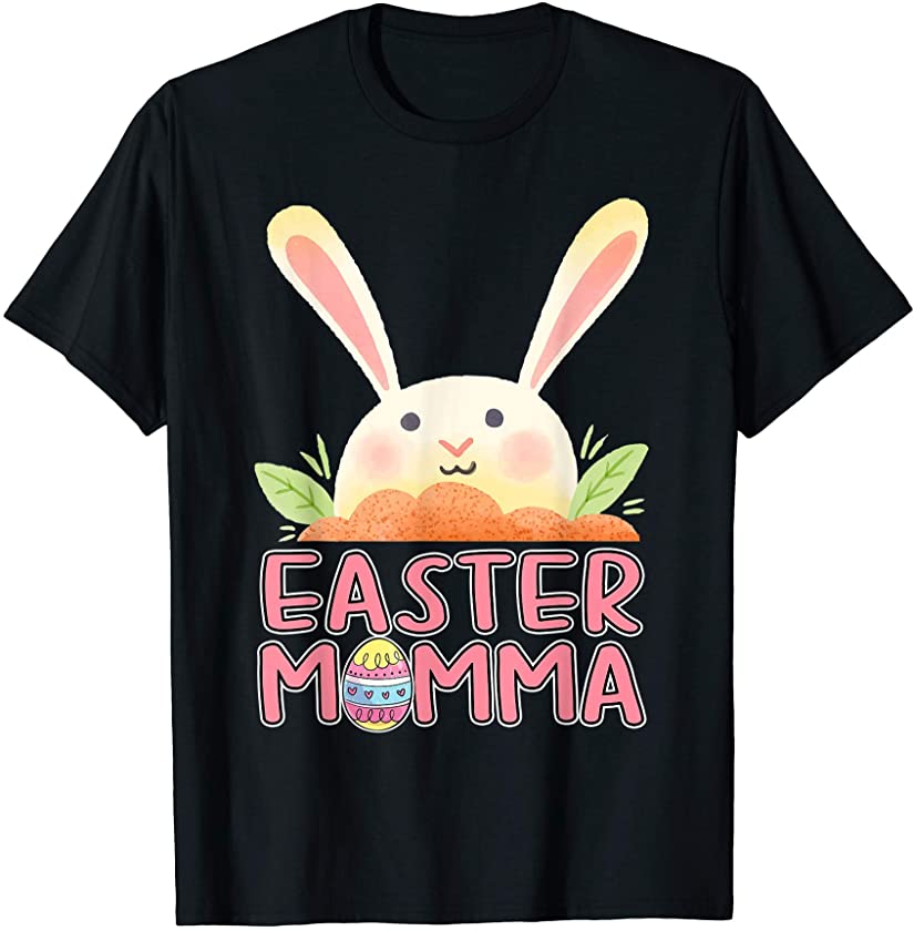 Classic Easter Momma Bunny With Egg Design For Easter Sunday T-Shirt