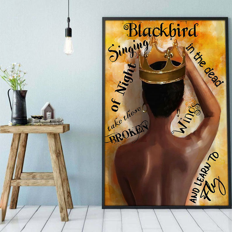 African American Canvas Prints Awesome Brown Skin Poster Prints African American Women Afro Man Attractive Wall Art Home Decor