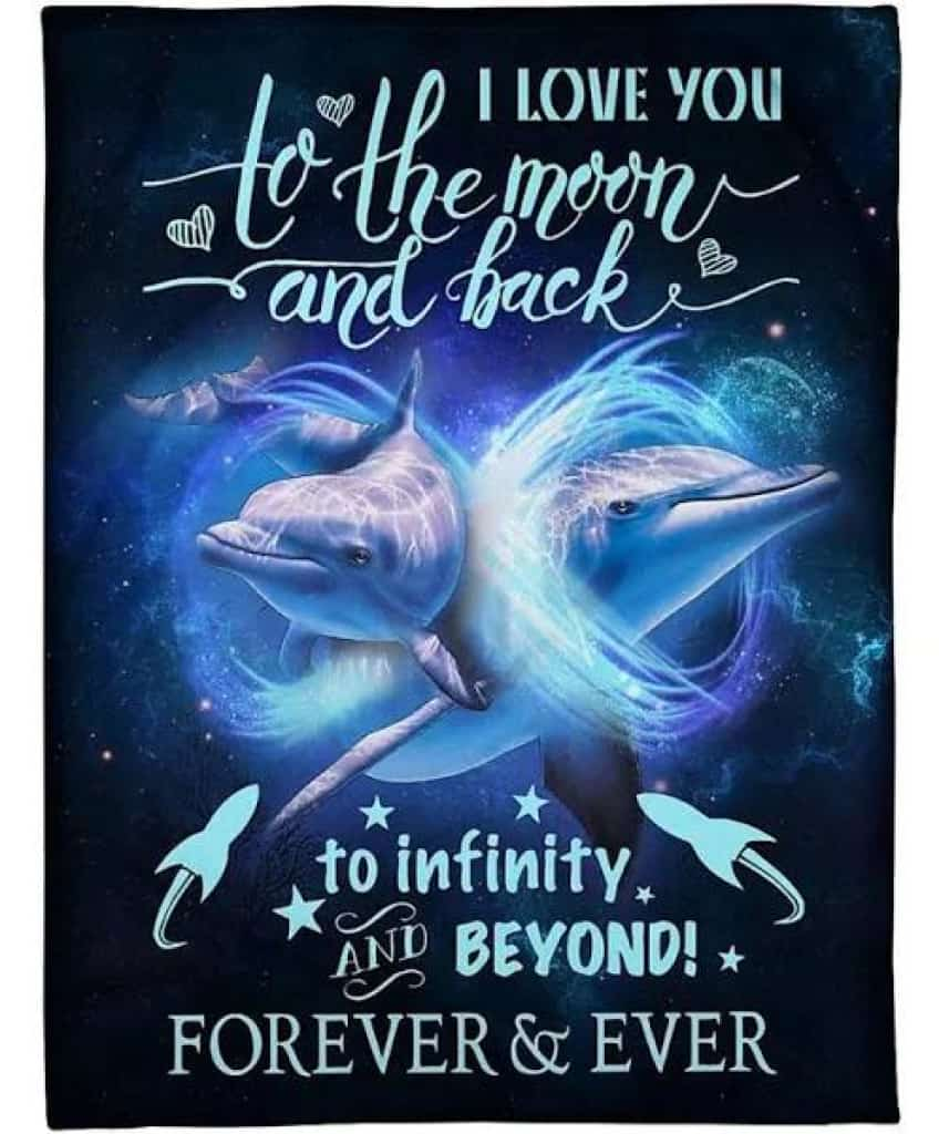 Beyond Forever And Ever Dolphin Fleece Blanket