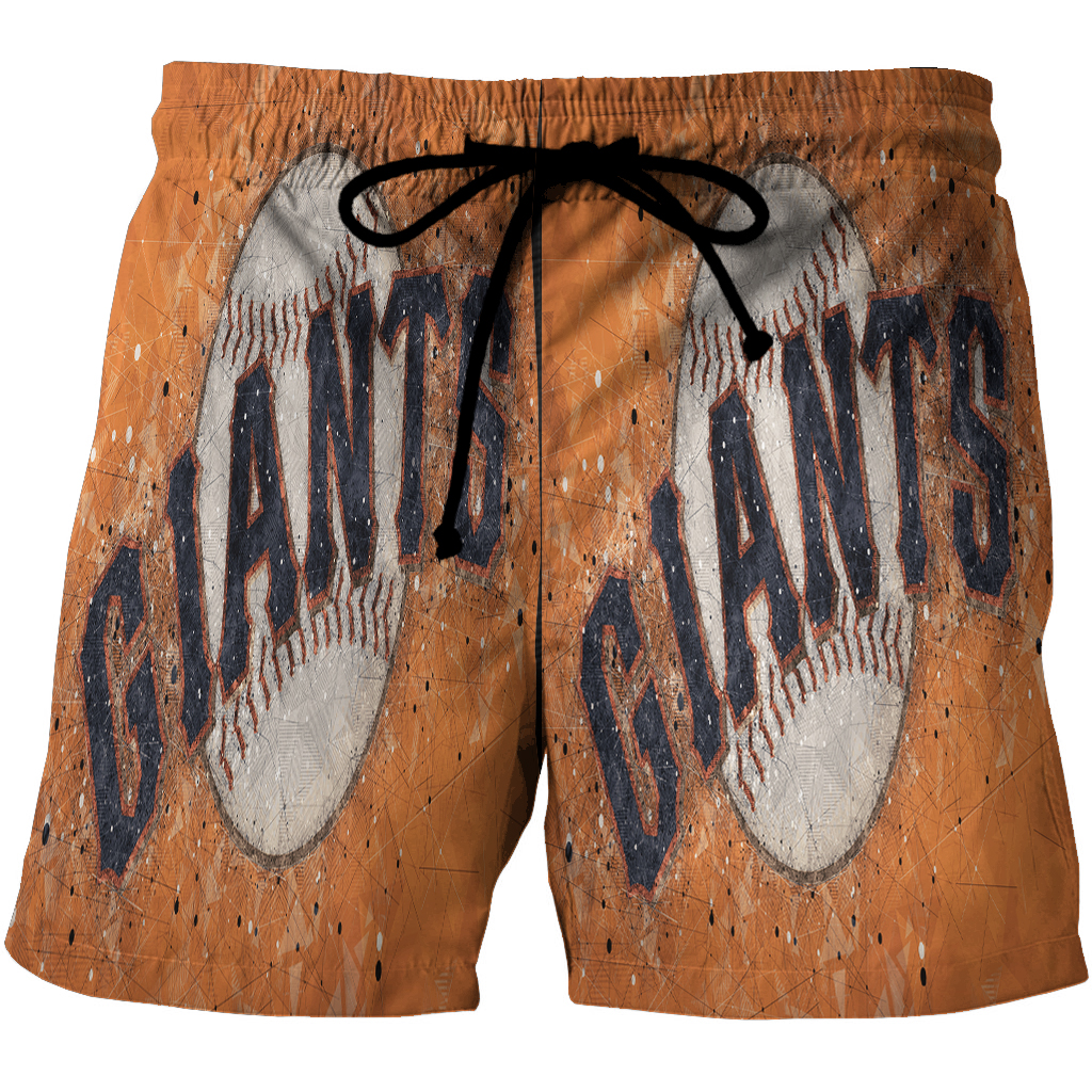 San Francisco Giants Art 19 3D All Over Print Summer Beach Hawaiian Short