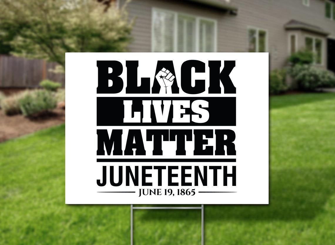 Juneteenth Black Lives Matter Yard Sign Lawn Decoration, Yard Decorations