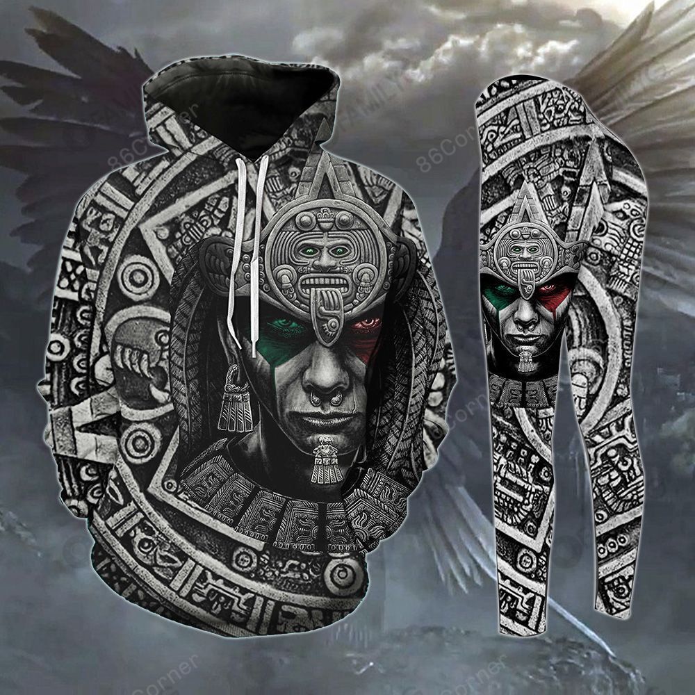 Aztec Warrior Mexican Hoodie and Legging Set