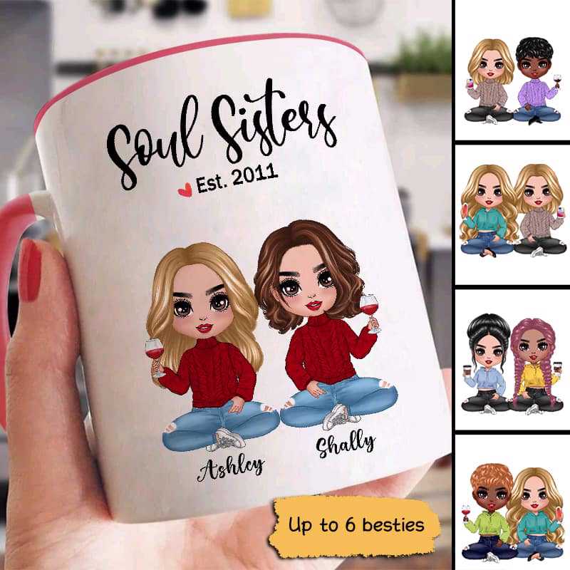 Besties Since Doll Besties Gift For Best Friend Besties Personalized Mug