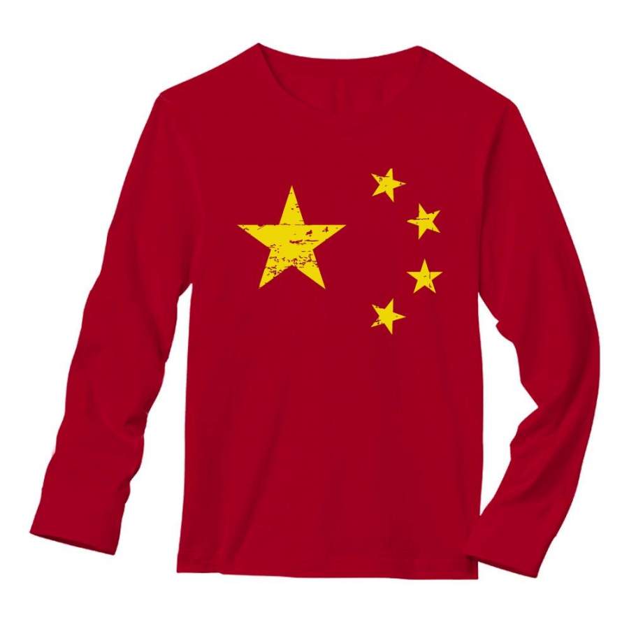 Vintage China Flag Long Sleeve T-Shirt