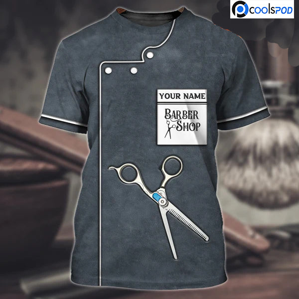 Customized Barber Shirts, 3D All Over Printed Tshirt For Barber Shop, Best Gift For Barber, Barber Shirt For Him Her