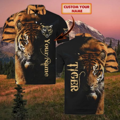 Tiger Lover Black 3D Polo Shirt