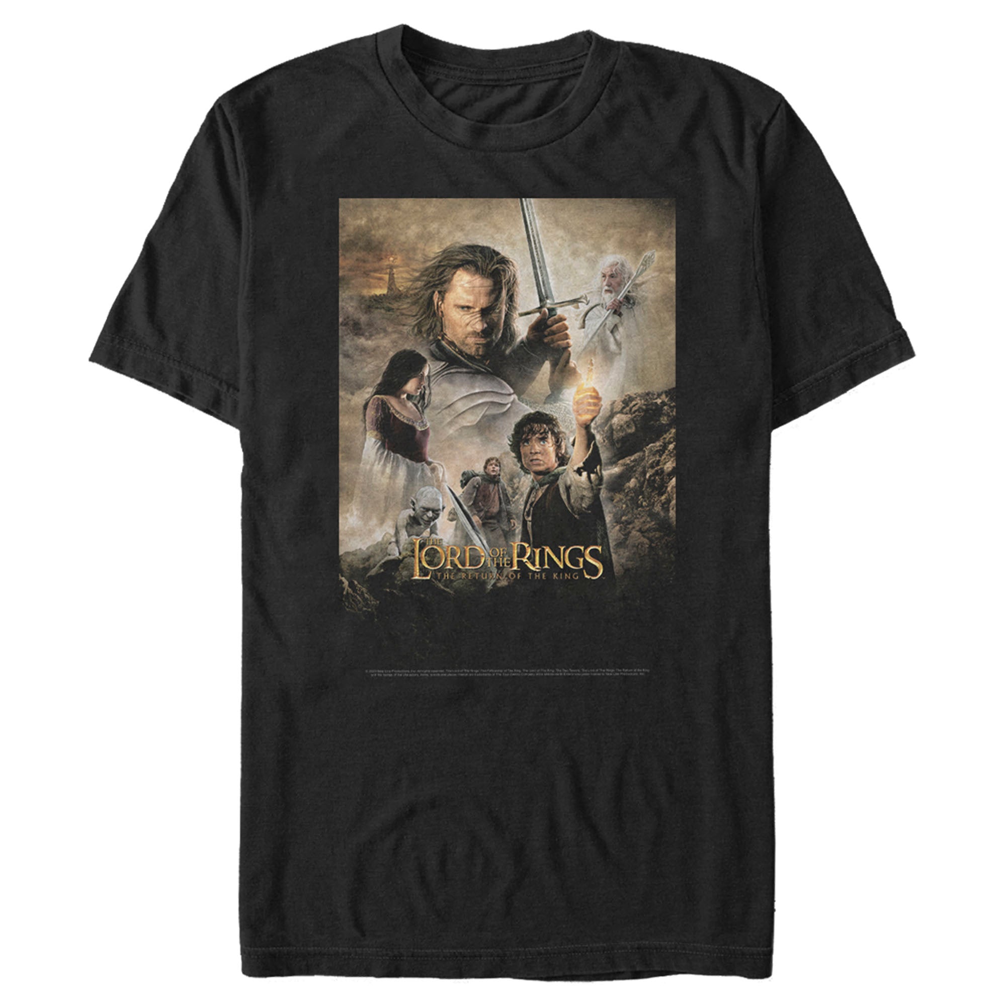 The Lord Of The Rings Men’S Return Of The King Movie Poster  T-Shirt