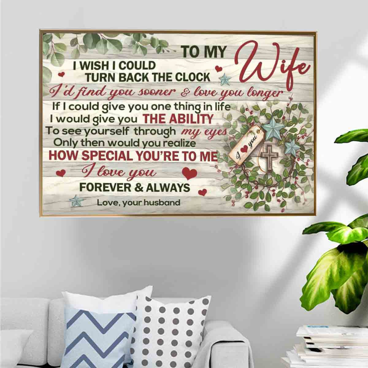 The Cross I Love You Poster – I’D Find You Sooner And Love You Longer Home Decoration Christmas Gift For Wife – Gigo Smart