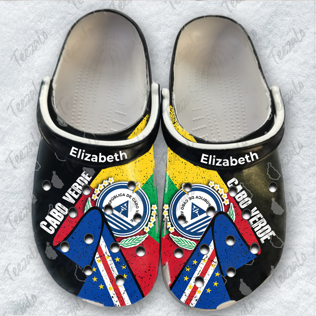 Personalized Cape Verde Flag Cape Verde Pride Clogs Shoes ...
