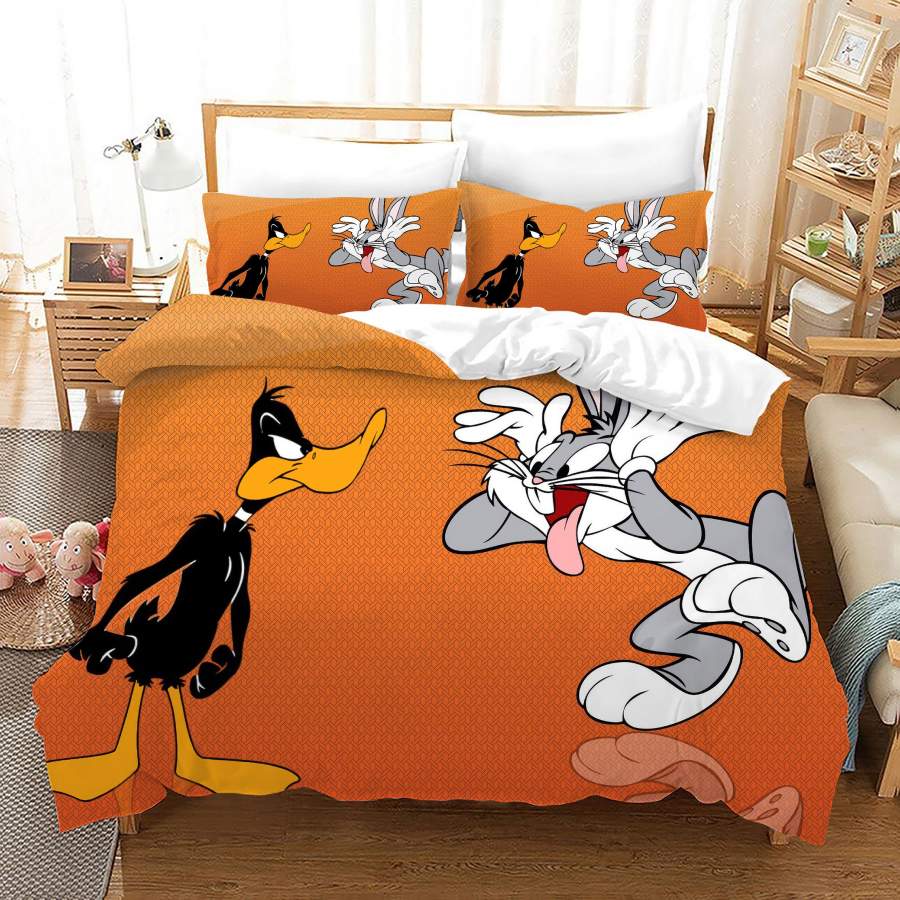 Looney Tunes Bugs Bunny #24 Duvet Cover Quilt Cover Pillowcase Bedding Set Bed Linen Home Bedroom Decor