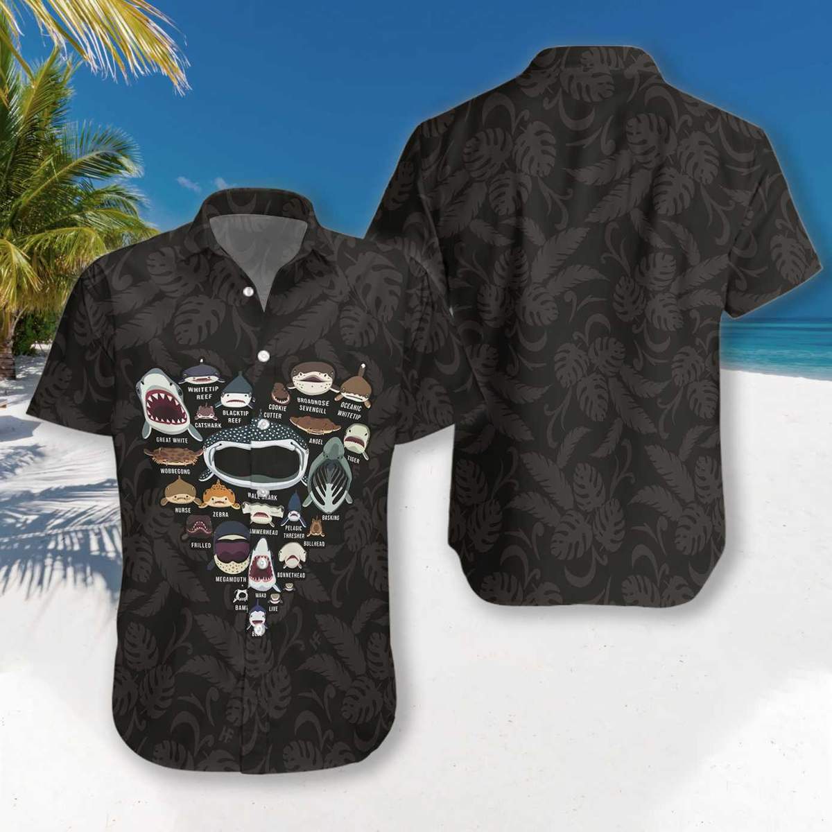 Shark Heart 3D All Over Printed Hawaii Shirt