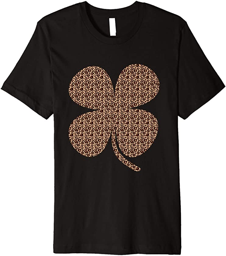 St Patricks Day s Shamrock Clover Leopard Premium T-Shirt