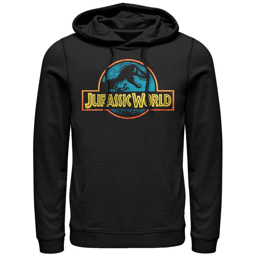 Jurassic World Men’s Color Outline Logo  Lightweight Hoodie