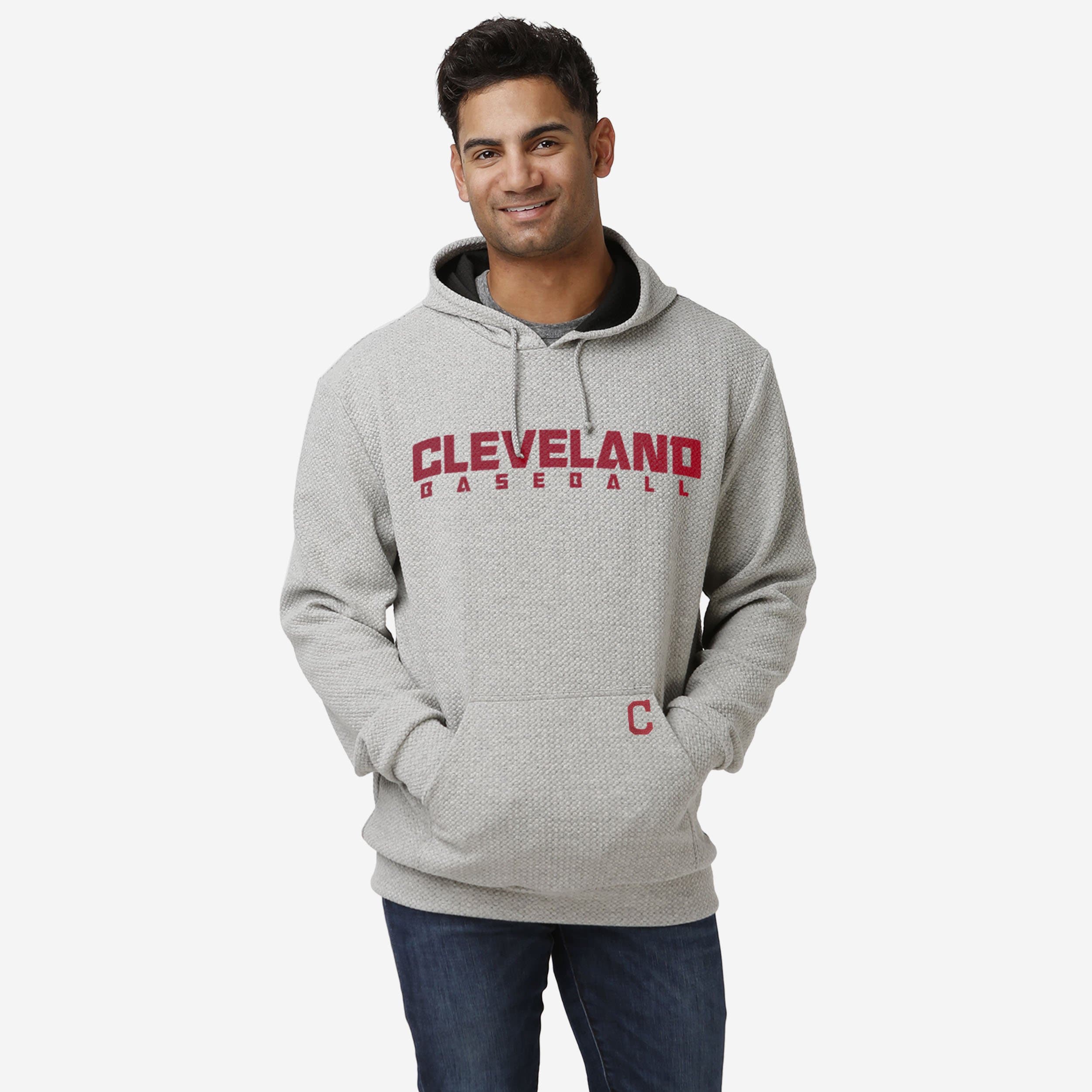 Cleveland Indians Gray Woven Hoodie