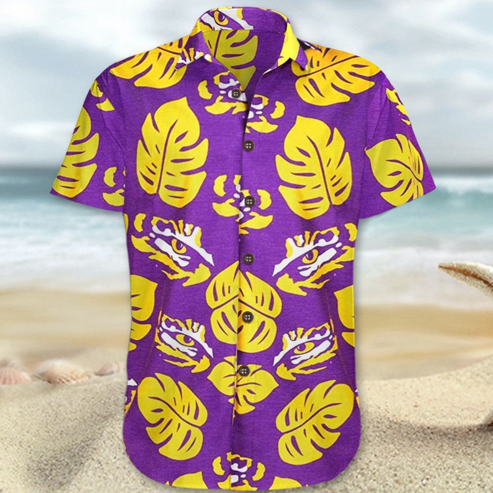 Lsu Tigers Hawaiian Shirt Purple Gift For Summer Ha7098