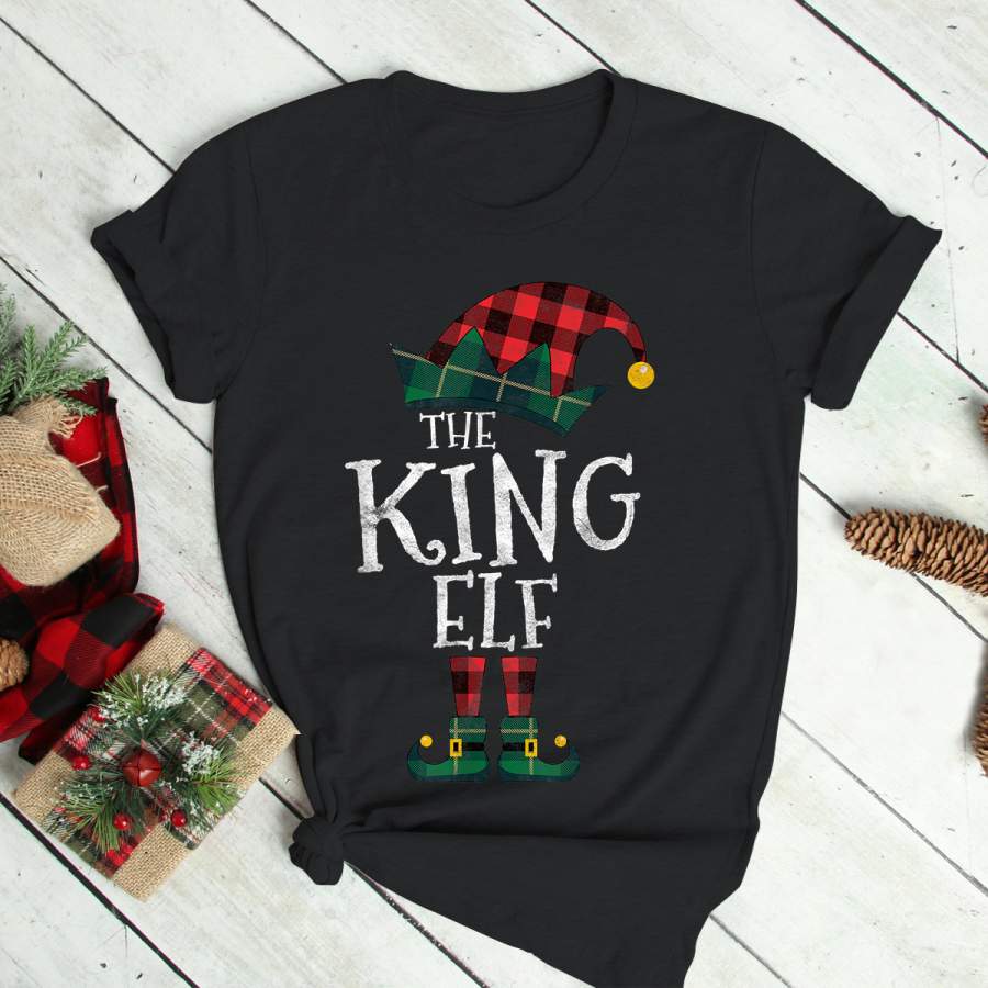 The King Elf Matching Family Group Gift Funny Christmas Xmas T-Shirt