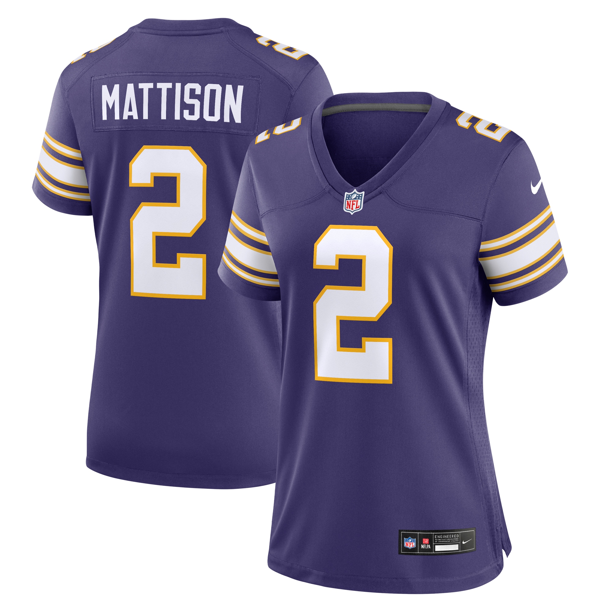 Women’s Minnesota Vikings Alexander Mattison Purple Classic Player Game Jersey