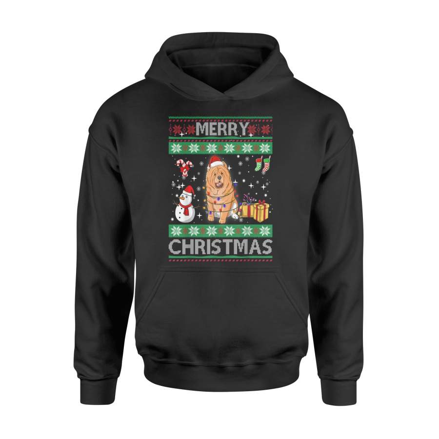 Chow Chow Dog Owner Ugly Christmas Santa Gift Funny T-Shirt – Standard Hoodie