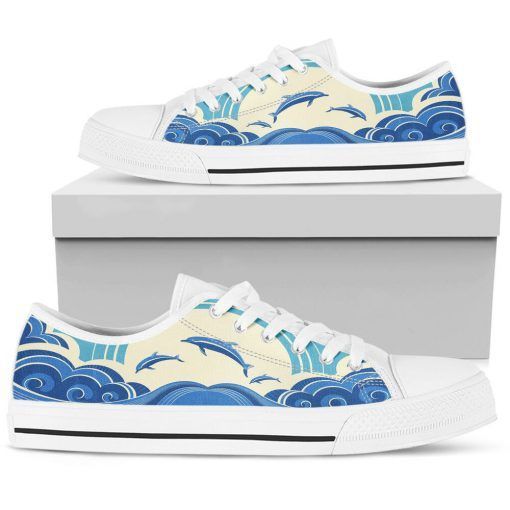 Lovely Dolphins Low Top Shoes