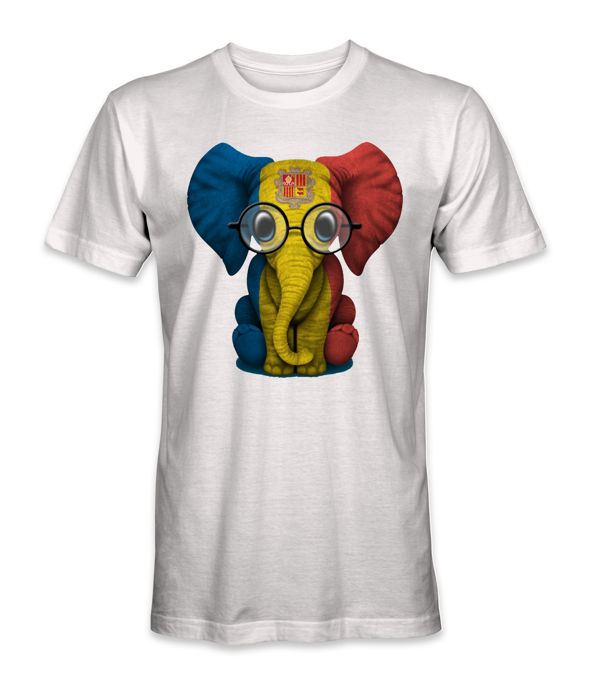 Andorra Country Flag On An Elephant T-Shirt