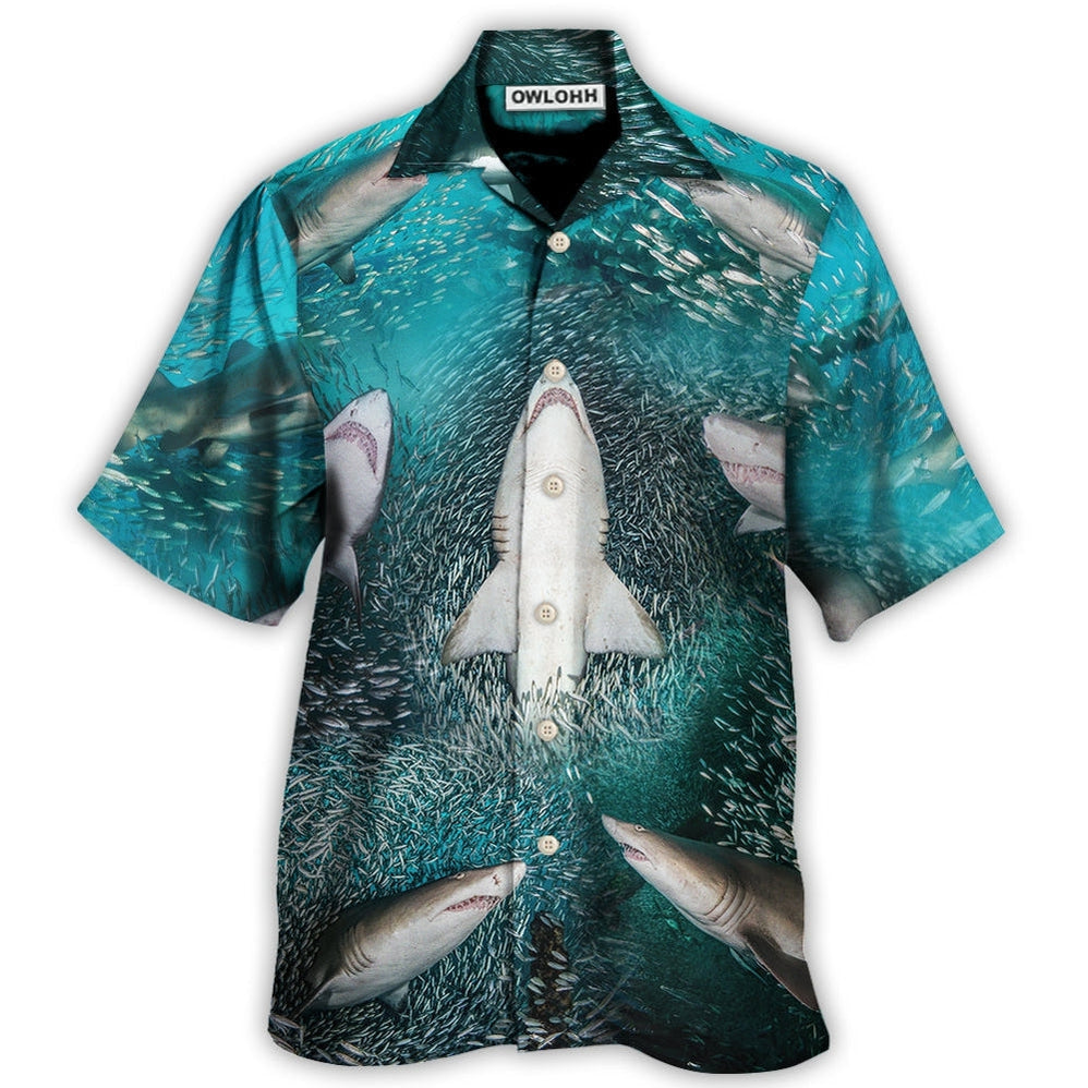 Shark’S Buffet -Thousands Of Sardines  – Hawaiian Shirt