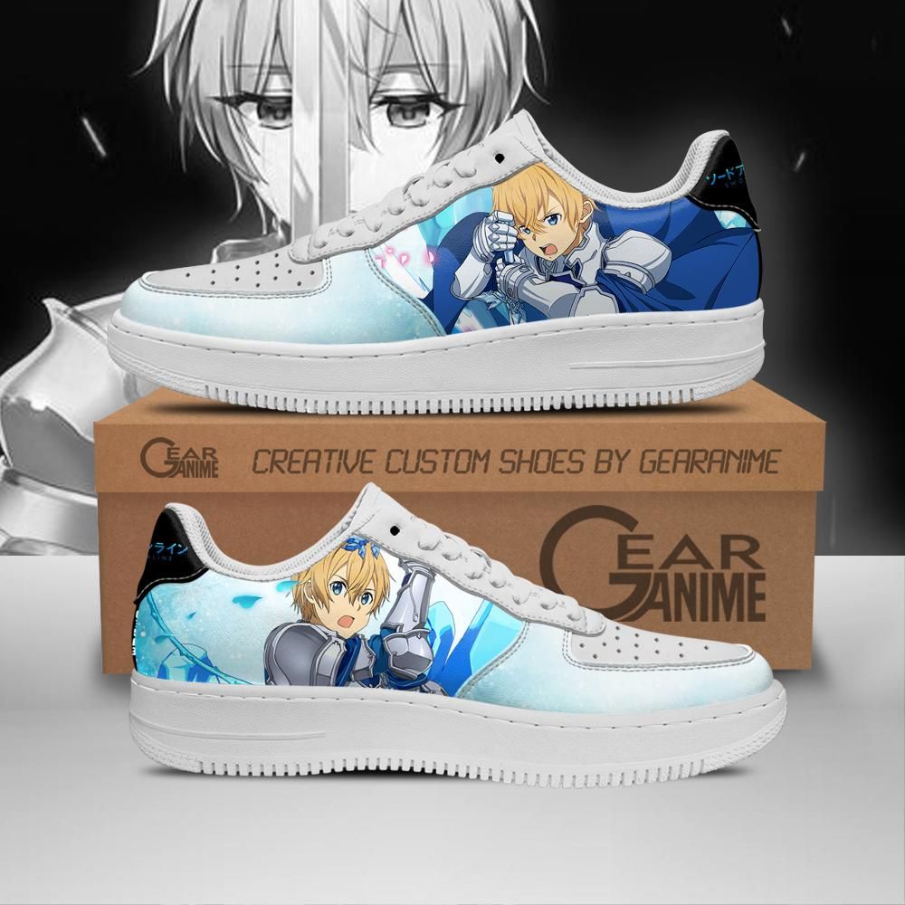 Sao Eugeo Sword Art Online Air Force Shoes Sneakers Custom Anime