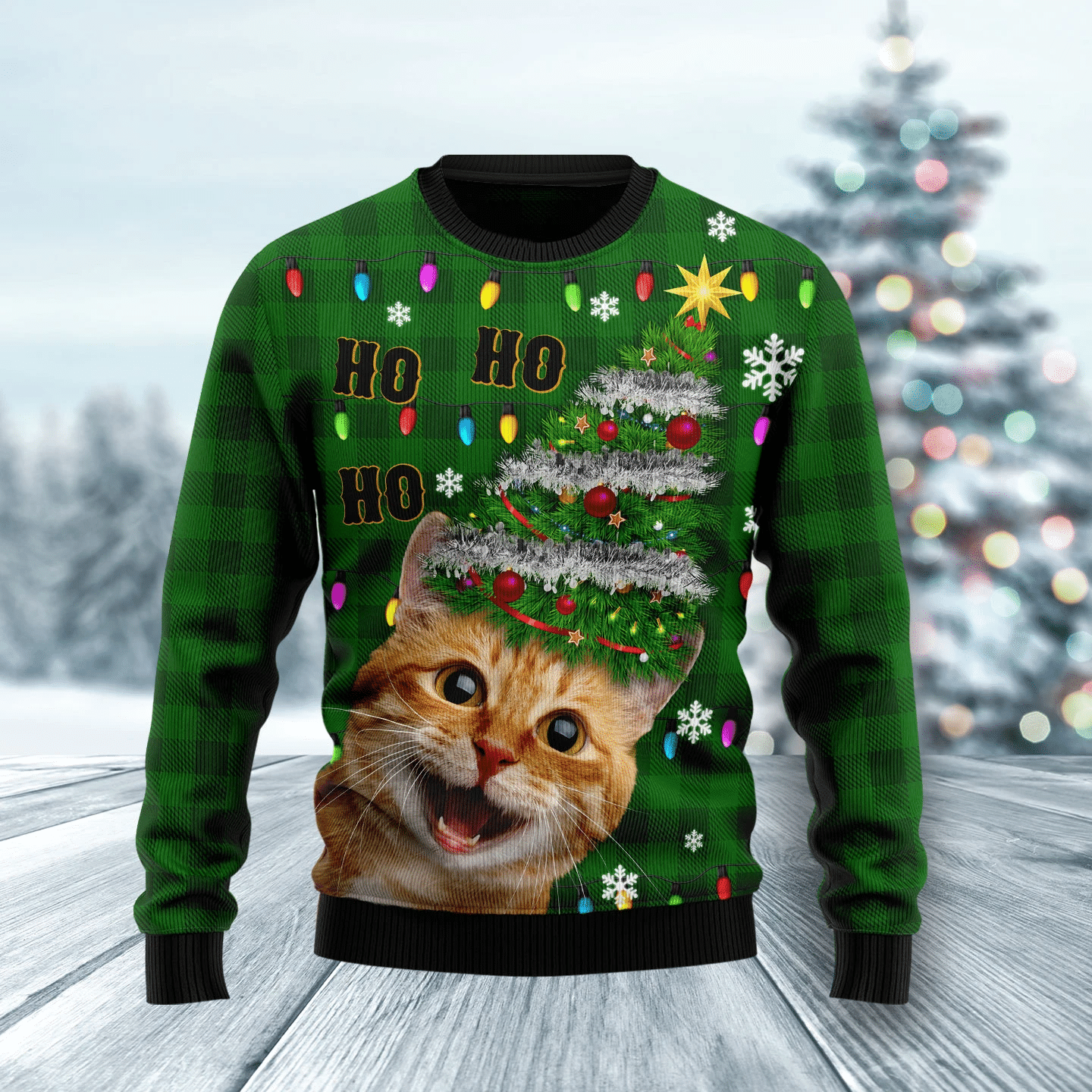 Cat Christmas Tree Christmas Ugly Sweater