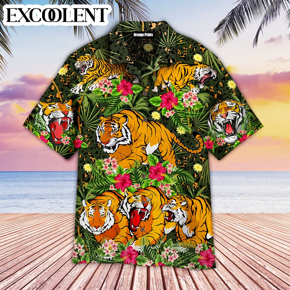 Tiger Tropical Aloha Hawaiian Shirts – Hawaiian Shirts Men – Vintage Hawaiian Shirts