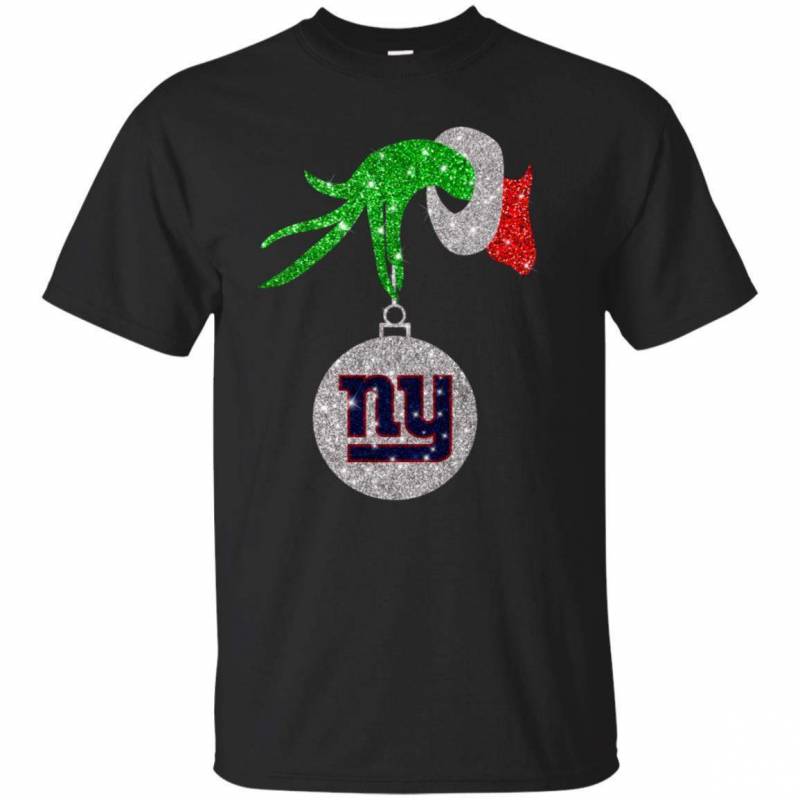 New York Giants Glitter Grinch Monogram Ornament Christmas Gift Classic T-shirt