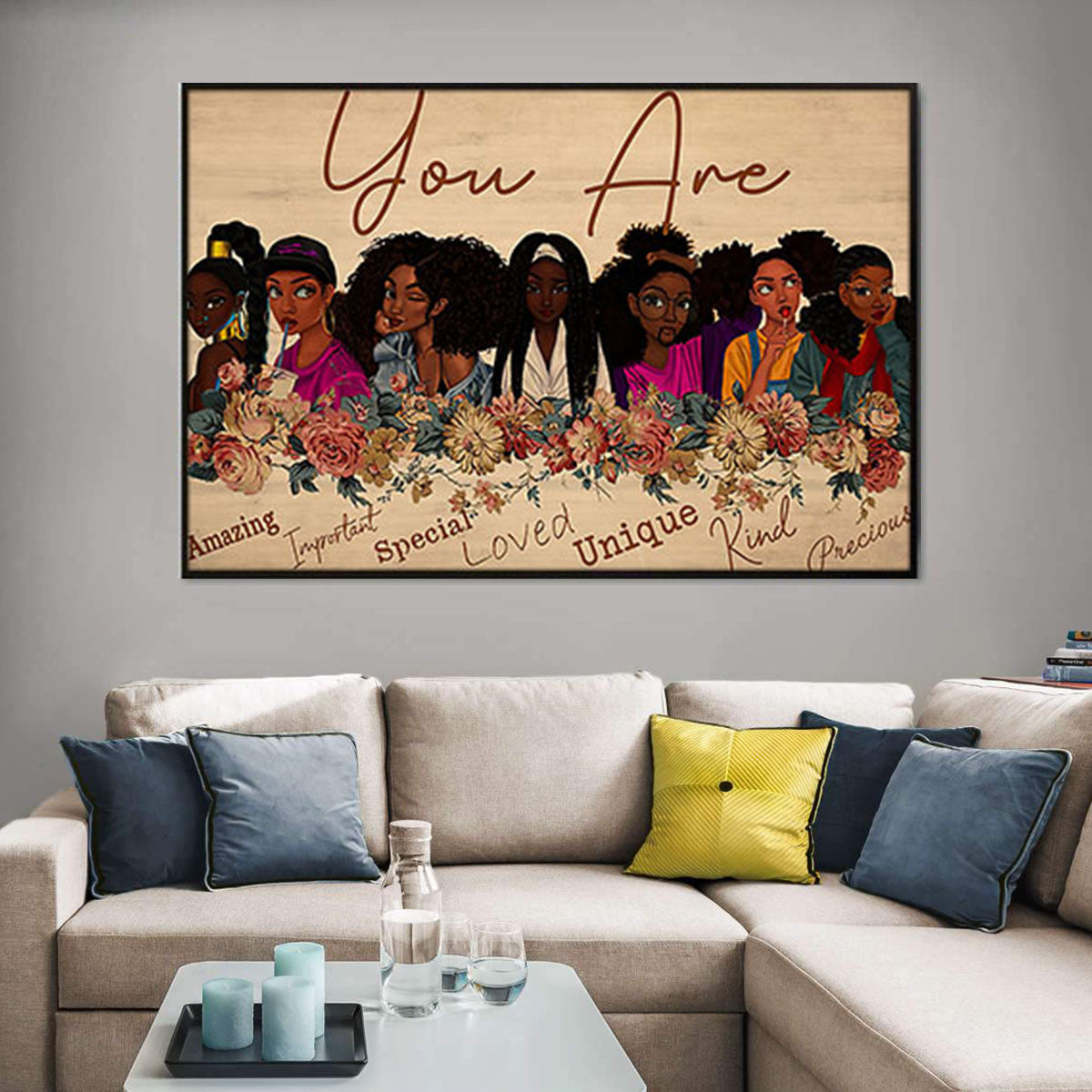 Black African Canvas Trendy Brown Skin Canvas Art Prints Afro Girl Black King Living Room Wall Stunning  Canvas Wall Art