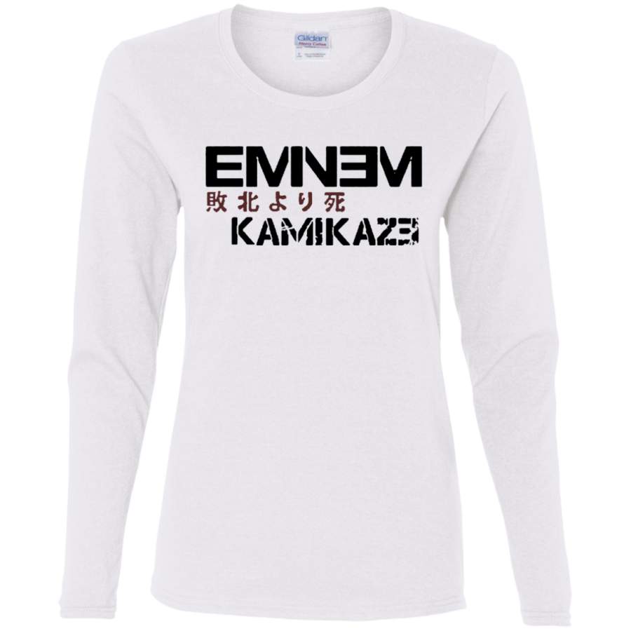 AGR Eminem Kamikaze Japan Rap Ladies’ Cotton LS T-Shirt