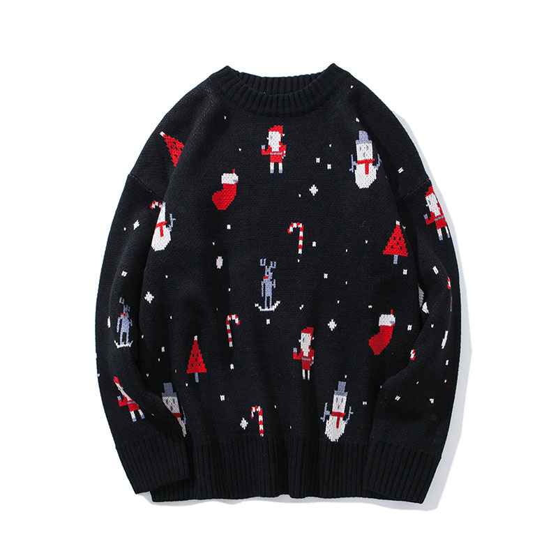 Christmas Knit Sweater Men Oversize Navidad Pullover Sweater Women Sweater Autumn Winter Couple Sweater Jacket Boys Pull Homme alx