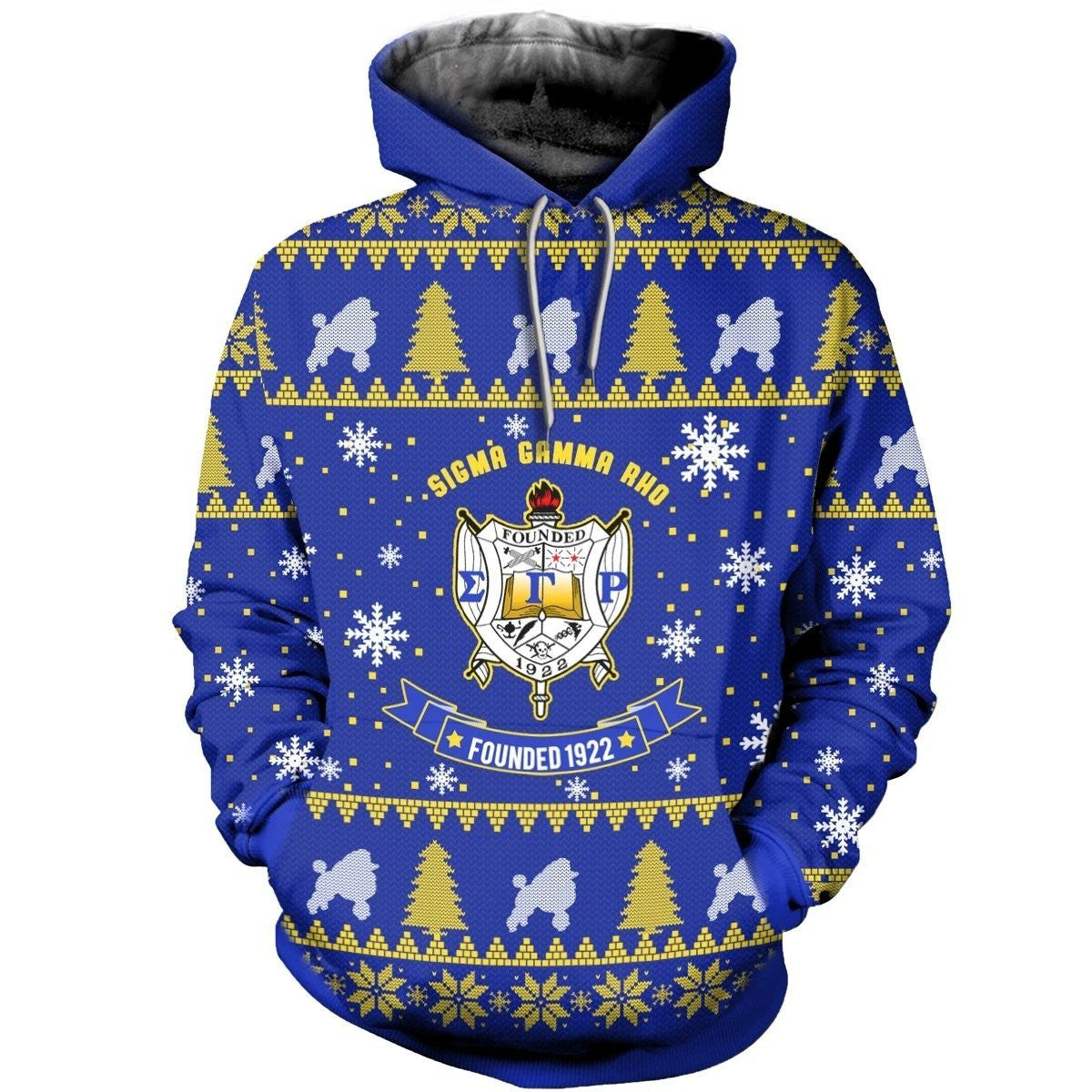 Christmas Sigma Gamma Rho Poodle Hoodie