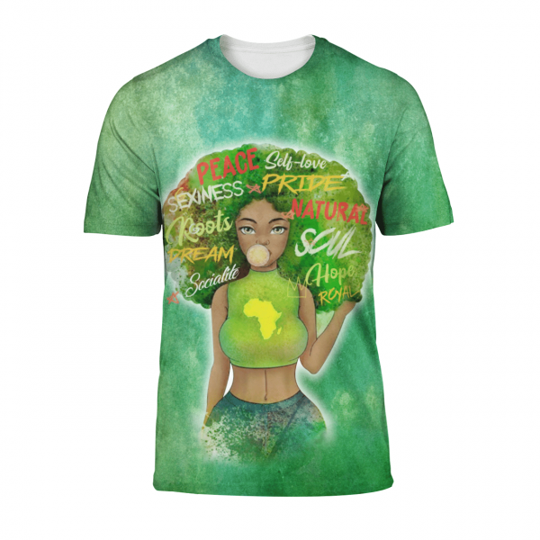 Melanin Poppin Africa All Over Print 3D Unisex Tshirt Us Size