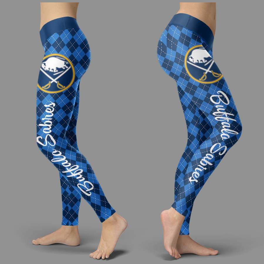 Cosy Seamless Border Wonderful Buffalo Sabres Leggings