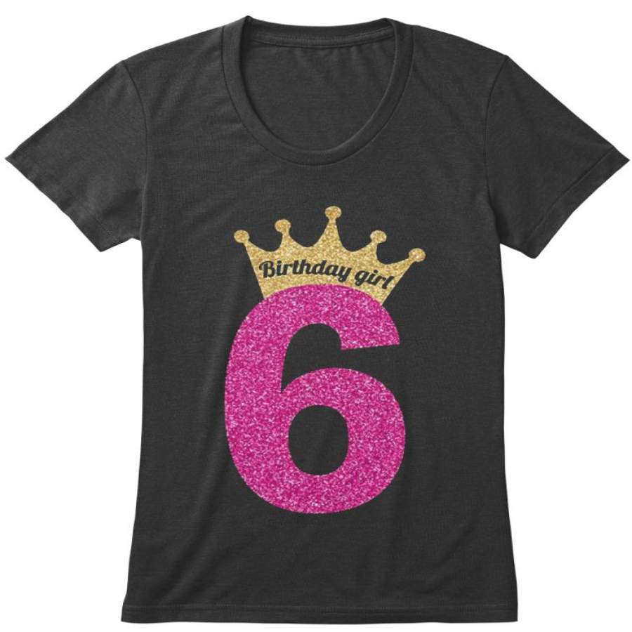 Download 6th Birthday Girl Princess Crown Pink - Tmerch Store