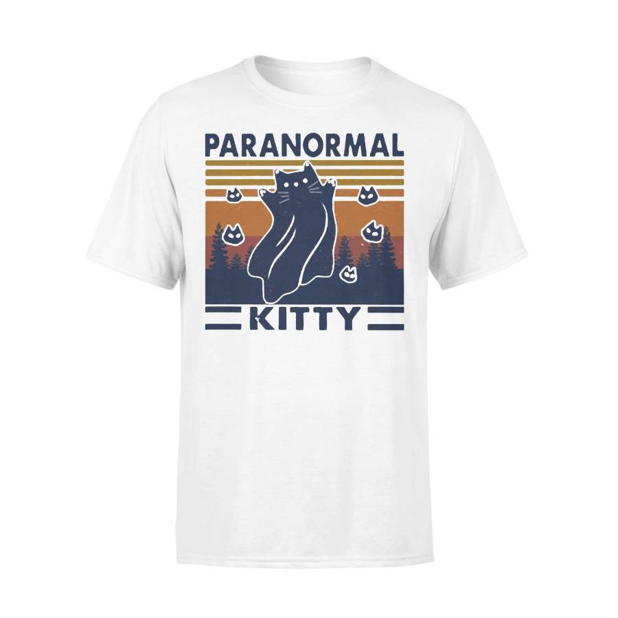 Cat Paranormal Halloween Vintage T-shirt