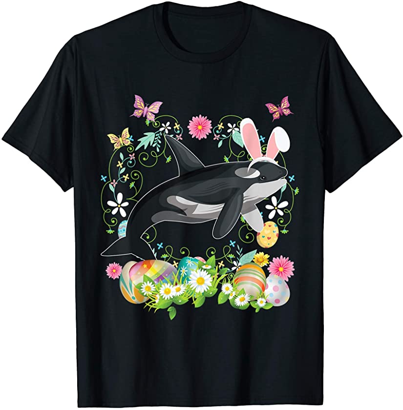 Bunny Whale Happy Easter Day Lover Egg Hunt Lovely Cute T-Shirt