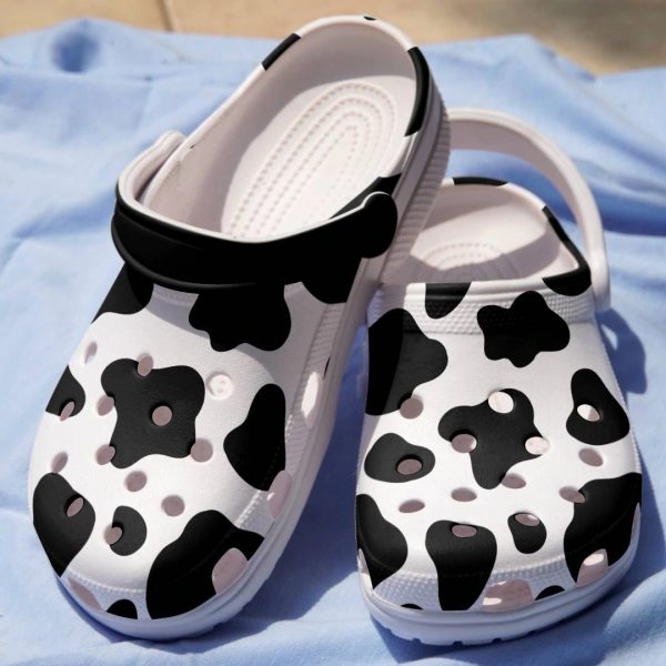 Cow Milky Adults Clogs Clogband Clog Shoes For Men Women Ht