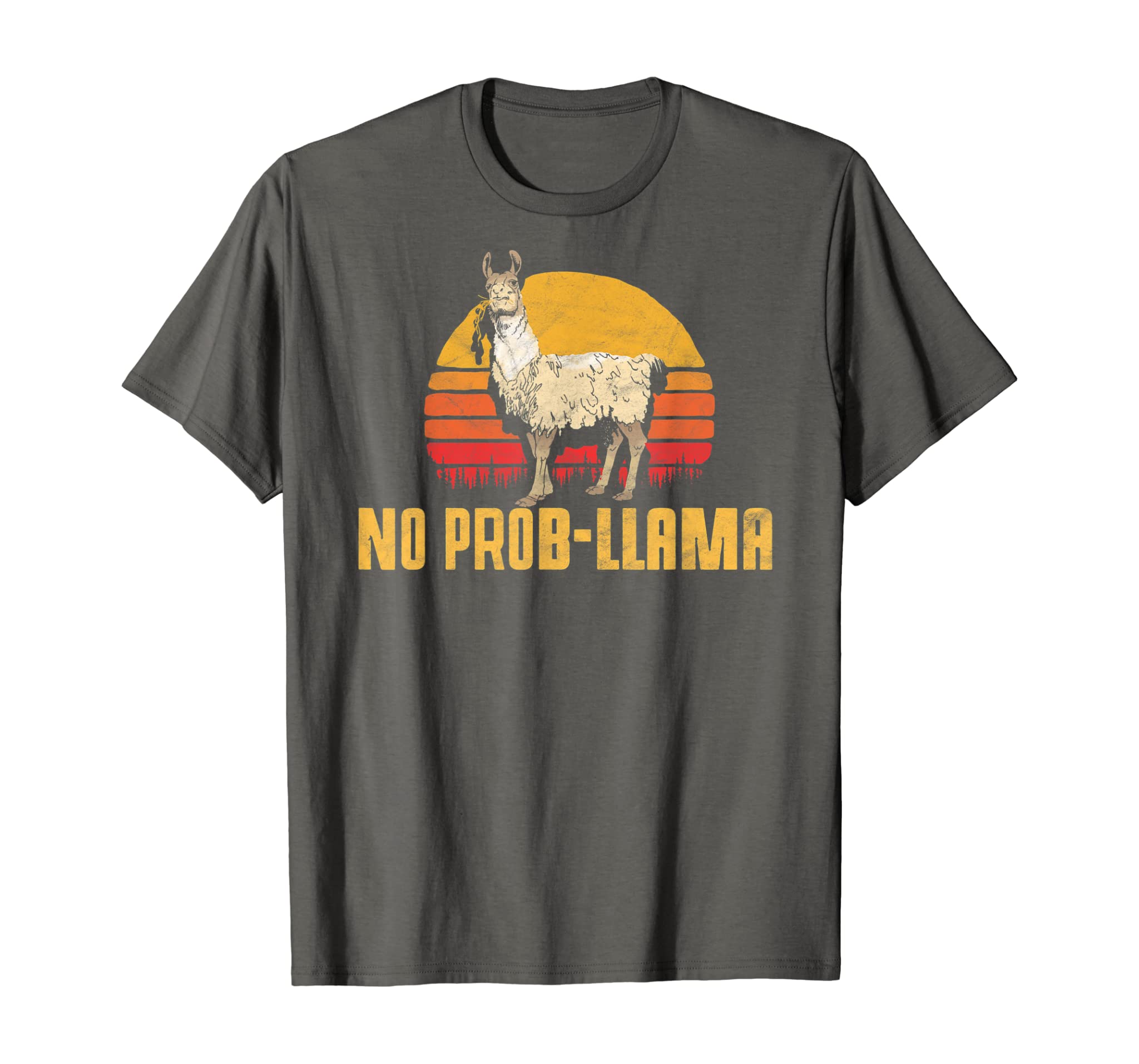 NO PROB-LLAMA! Retro Funny Llama Alpaca Graphic T-Shirt