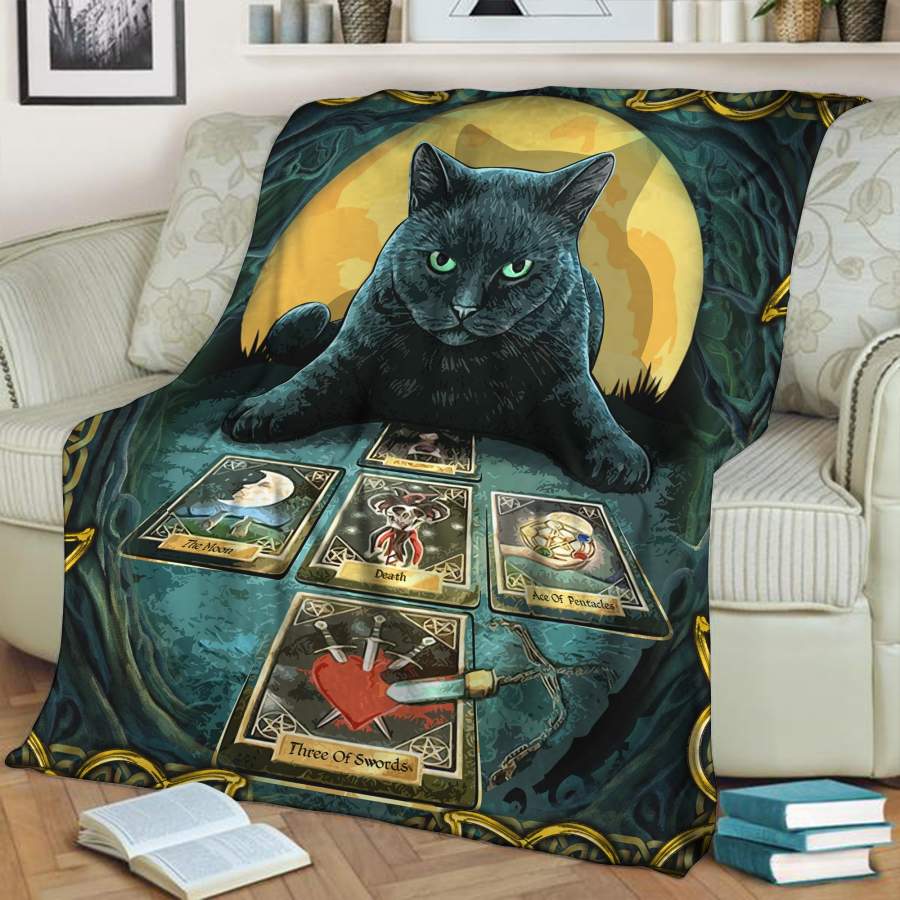 Cat Tarot Redear 3D Throw Blanket