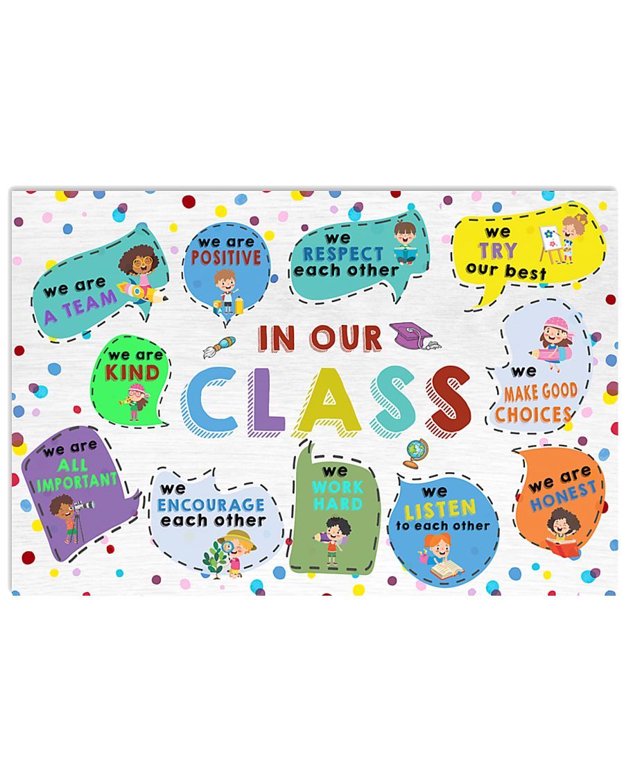In Our Class Landscape Canvas & Poster Growth Mindset, Motivational Wall Art, School Office Classroom Teacher Decoration Art Wall Art