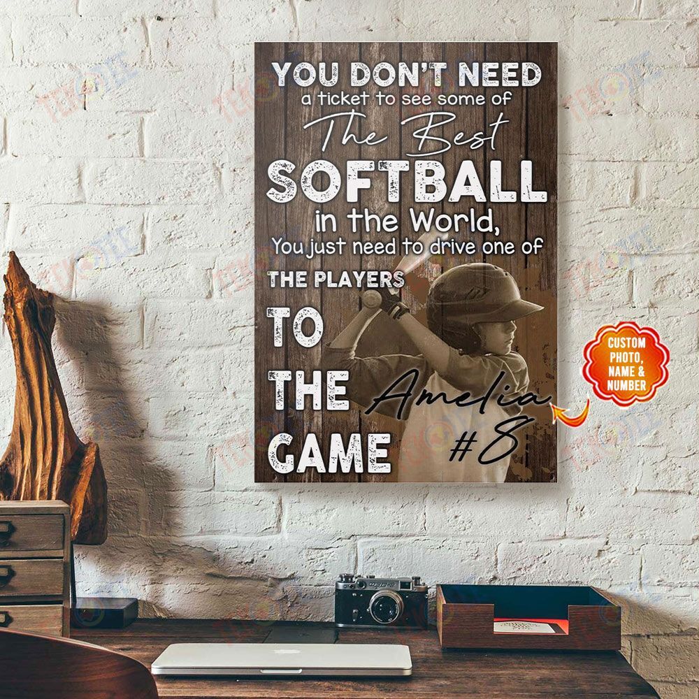 Canvas Prints Custom Photo You Don’T Need A Ticket Softball Vintage Wall Art Canvas Home Decor Canvas