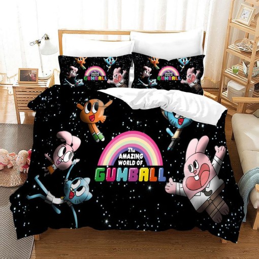 The Amazing World Of Gumball 5 Duvet Cover Pillowcase Home Decor 3D Bedding Set